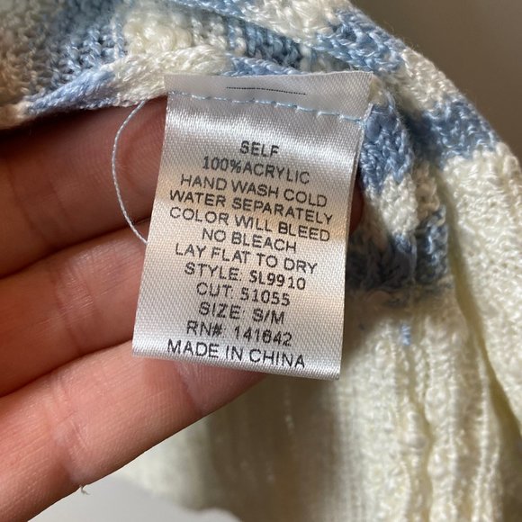 NWT! Sky Blue Stripes Cardigan Sweater - Picture 7 of 7